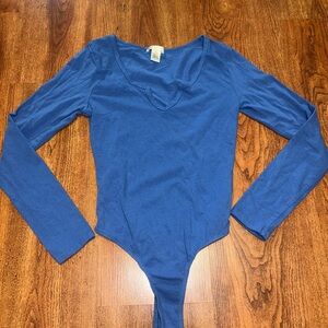 Blue Long Sleeve Bodysuit